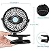 TriPole Clip On Fan Stroller Fan Battery Operated Portable Fan Stepless Speed 360 Degree Rotation Small Desk Fan with Strong Clamp Personal Table Fan for Baby Crib Treadmill Car