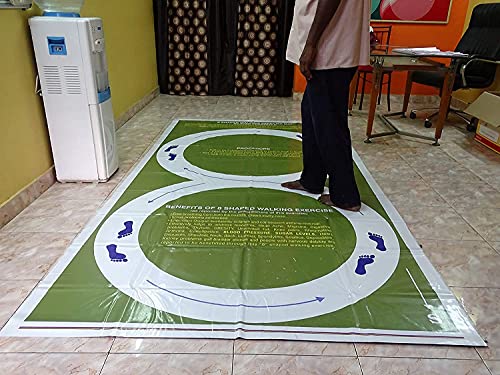 Signoogle® 8 Shaped Walking Exercise Mat Natural Eco- Friendly Home Gym Fitness Men Women Friendly And Safety Walking Mat 8 Shape Weight Loss Indoor And Outdoor -Multicolor -(48 X 96 Inches)!. #TOP2