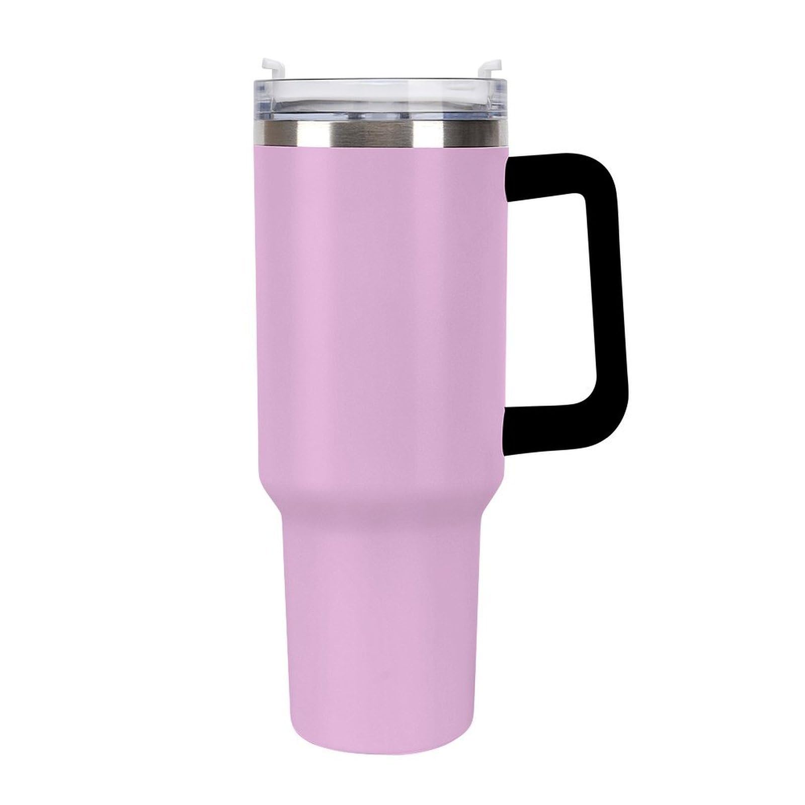 Gobelet isotherme avec paille en acier inoxydable rose pour voiture