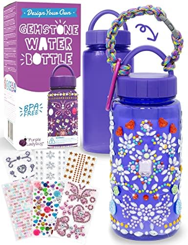Purple Ladybug Water Bottle Craft Kit for Kids with Lots of Gem Art Stickers – Birthday Gifts for Girls Age 6 +, Cute Easter Basket Stuffers or Girl Gift Ideas, Fun Arts and Crafts for Kids Ages 8-12 Purple Ladybug Water Bottle Craft Kit for Kids with Lots of Gem Art Stickers – Birthday Gifts for Girls Age 6 +, Cute Easter Basket Stuffers or Girl Gift Ideas, Fun Arts and Crafts for Kids Ages 8-12