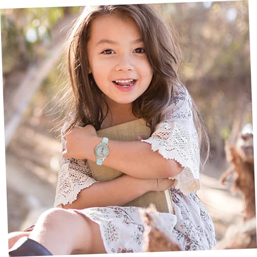 SHERCHPRY Relógio Luminoso Crianças Adoráveis Assistem Relógio De Couro Relógio Analógico Infantil R