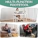 Solid Wood Foot Rest for Under Desk at Work - Ergonomic Foot Stool Under Desk,Rocking Foot Rest with All-Non-Slip Mat for Feet Support Leg Under Stools Footrest for Home Office Gaming