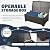 Rattan Star 4 Piece Patio Furniture Set 45In Fire Pit Table Outdoor Furniture Sets Patio Couch Outdoor Chairs 50000 BTU Propane Fire Pit with No-Slip Cushions and Waterproof Covers, Navy Blue