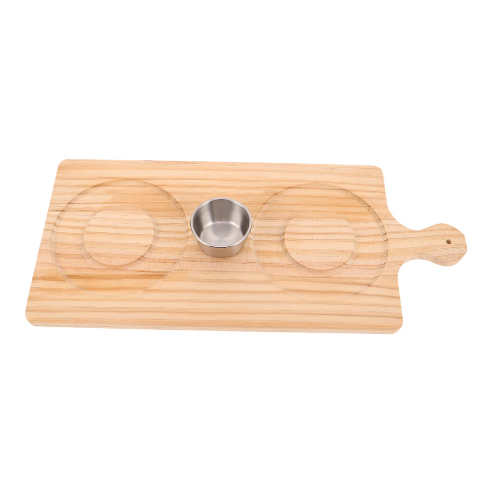 Bordeador de madera para cócteles y bandeja de sal con soporte para copas