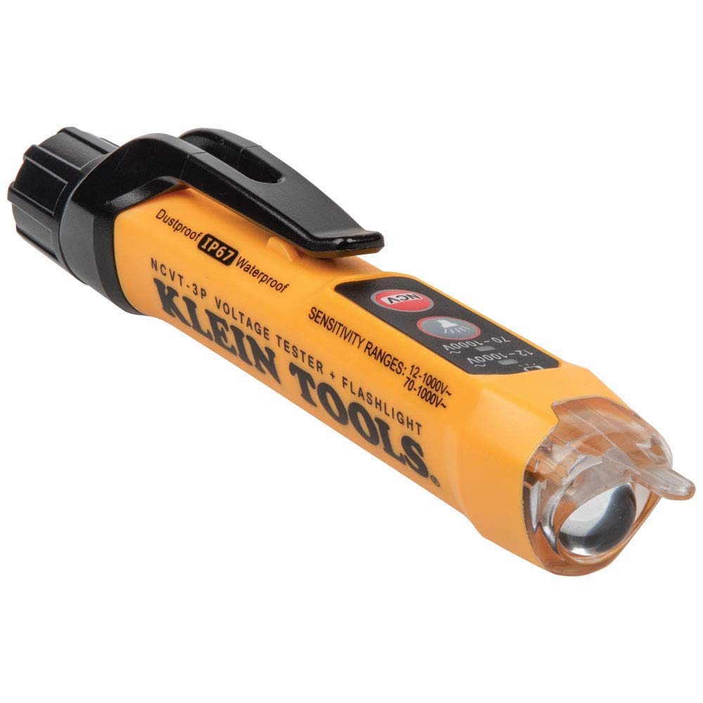 Klein Tools RT250KIT Tester di tensione senza contatto e tester di presa GFCI con LCD e torcia elettrica, kit di test elettrici di tensione