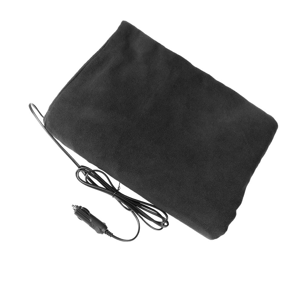 Gatuida Couverture Chauffante ÉLectrique Voiture 12V Coton Doux Respirant Chauffage Auto RéGlable pour Hiver 59X43 Pouces
