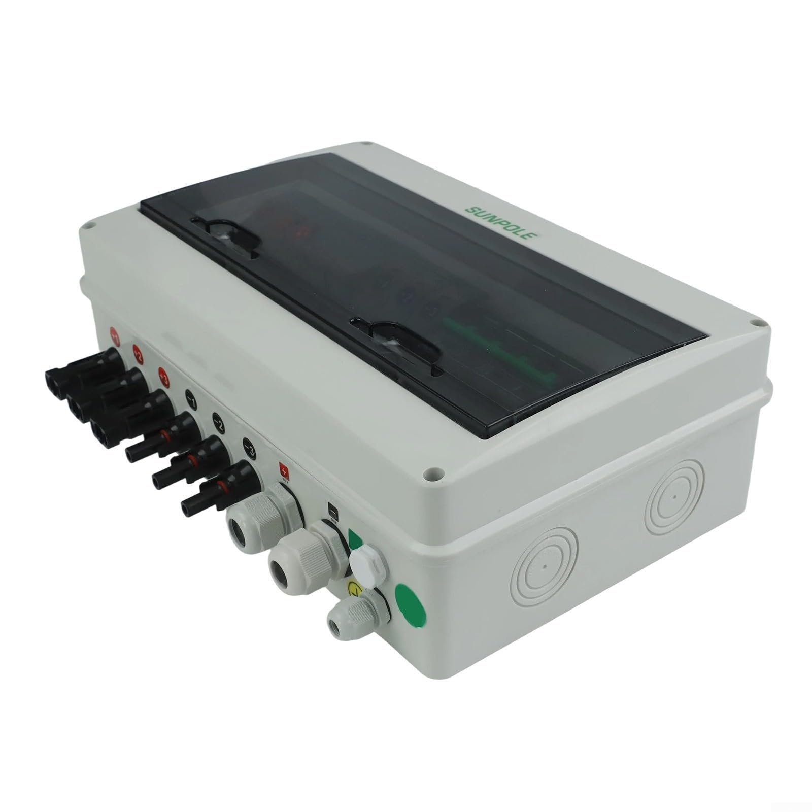 3 In Out 1000V IP65 PV Combiner Box for Solar Power Systems – DC String Protection Box with 4P & 2P 1000V Circuit Disjoncteurs et Fusibles 15A PVC