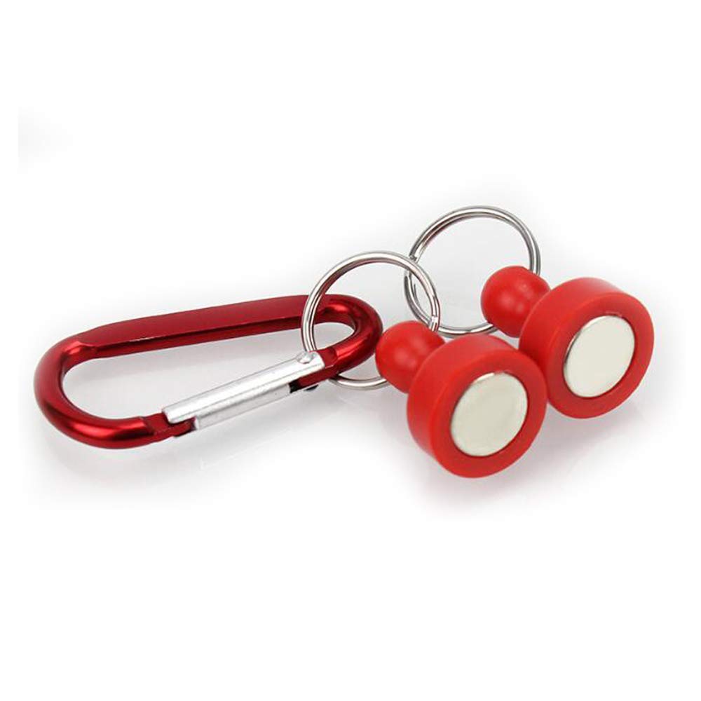 Fibbia magnetica multifunzionale con moschettone, 1,8 kg, colore: Rosso