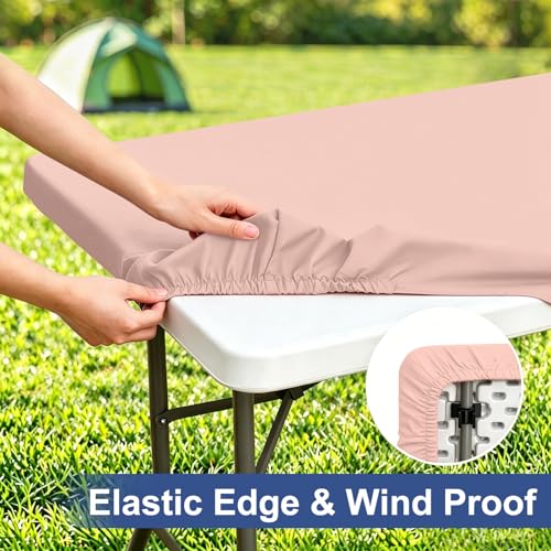 homing Rectangle Table Cloth Cover 4 Foot Elastic Fitted Tablecloth by homing - Used condition - Image 2