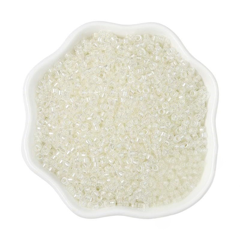 THAYLA 31000/62000 sztuk 2,5 mm jasne szklane koraliki do produkcji biżuterii kucyk koraliki ryżowe mini koraliki do bransoletki DIY koraliki perłowe