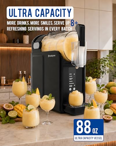 Image of 88oz Slushie Machine for Home with No Ice Needed, 5 Preset Programs, Self-Cleaning Function, Quiet Operation, Perfect for Making Frozen Margaritas, Milkshakes, Smoothies, Frappes,Black