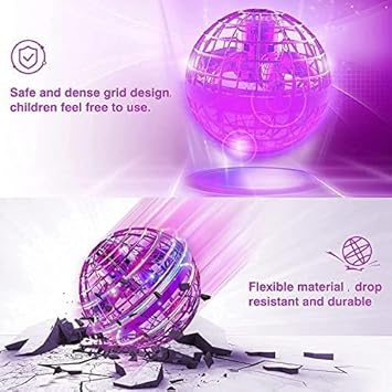 Flying Ball Toys, Flying Orb Ball Boomerang Mini Pro Spinner Blastoise Toys for Boys Girls Kids Adult Indoor Outdoor, USB Rechargeable Built-in RGB Lights 360?Rotating Magic Controller Brand: Ellevena