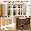 Cideny Free Standing Dog Gate Indoor, Foldable Dog Gate for Doorways Stairs Hallways, 3-Panel Freestanding Pet Gate with Support Feet for Stability, Folding Puppy Gate Easy to Move, Doggy Gate 54"x24" #5