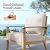 SUNSHINE VALLEY Patio Conversation Set,7 Pcs Metal Outdoor Furniture with 3-Seater Sofa,2 Swivel Chairs,2 Single Chairs,Metal Nested Table and 5.75" Extra Thick Cushion for Lawn Garden Backyard,Beige