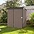 Aoxun Metal Outdoor Storage Shed 5' x 3', Steel Utility Tool Shed Storage House with Door & Lock, Metal Sheds Outdoor Storage for Backyard Garden Patio Lawn, Brown