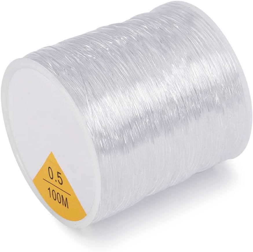 OBSEDE 0.5mm Elastic Cord Beading Threads Stretch String Fibre Crafting Cords for Jewelry Making Round