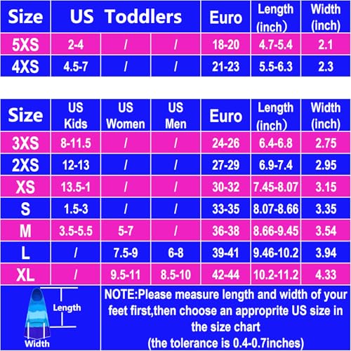 Gugmoy Kids Swim Fins,Comfortable Silicone Flippers for Swimming and Diving,Size Suitable Beginners Kids Girls Boys Adults (Small, Colorful-G) by Gugmoy - Image 4