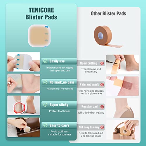 Tenicore Bunion Pads, Bunion Relief, Blister Pads For Women And Men, Hydrocolloid Bandages, Toe And Foot Corn Protector Pads, Sole & Heel Cushions, Waterproof, Thin, 10Pcs #TOP3