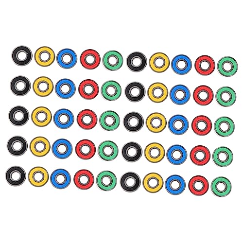 ibasenice 50Pcs Skateboard Bearings Durable Roller Skates Bearings for Inline Skates Fit for Skateboards