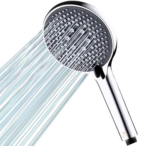 GINITI Shower Head, High Pressure Shower Head with 3 Spray Modes, Large Powerful Handheld Showerheads for Low Water Pressure, Universal Bathroom Water-Saving