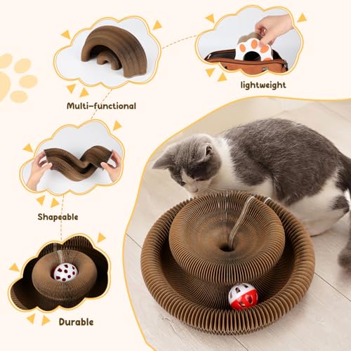 Rascador Interactivo para Gatos con Bola y Cartón miniatura 5
