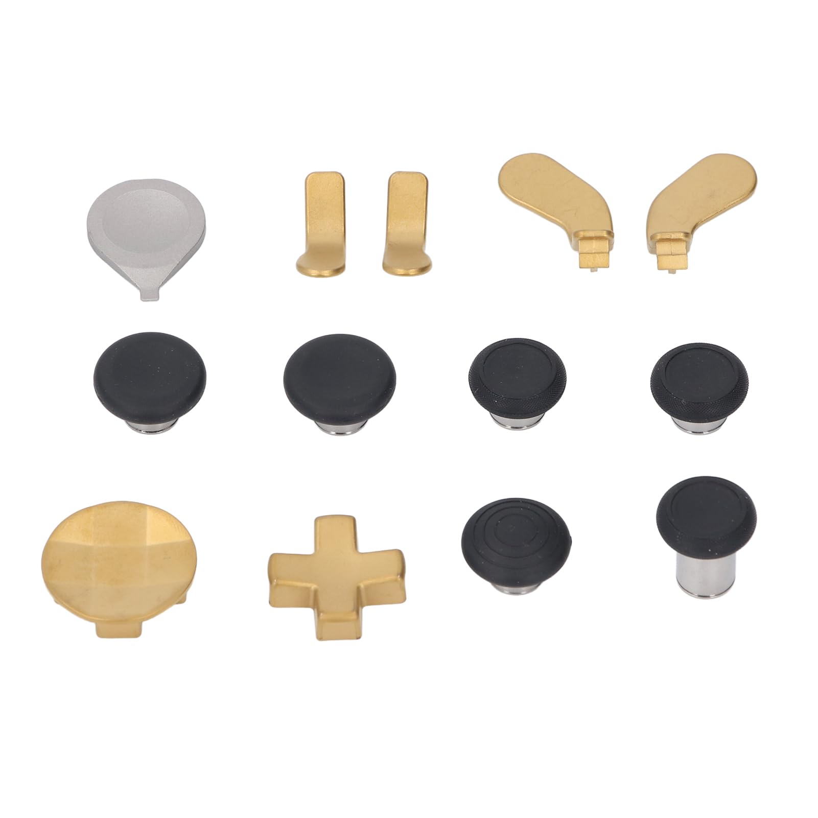 Thumbsticks für Series 2 und Series 2 Core, Anpassbares Gaming-Zubehör mit Paddles und D-Pads, Perfekt für Gamer, 6 Thumbsticks, Edelstahl, Schwarz