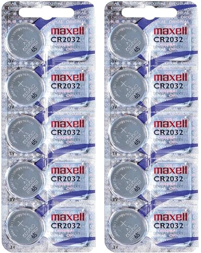 Maxell CR2032 2032 Button Coin Cell Lithium Battery - 10 PACK