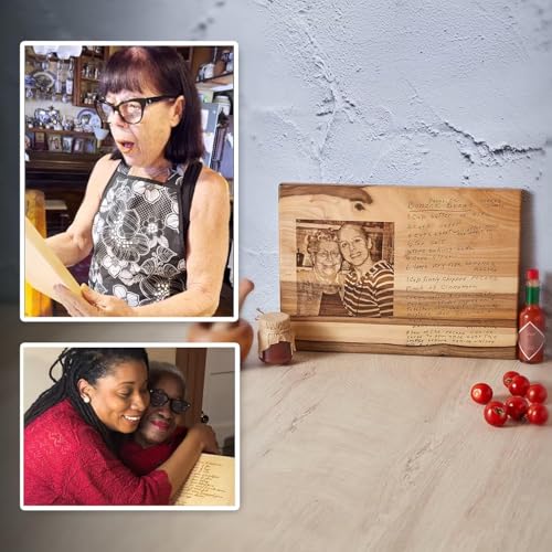 Tabla de Cortar Personalizada con Receta Familiar - Regalo para Boda, Aniversario, Navidad, Despedida de Soltera, Inauguración de Hogar y Otras Celebraciones - Tabla de Madera Grabada para Padres, Familia y Amigos miniatura 5