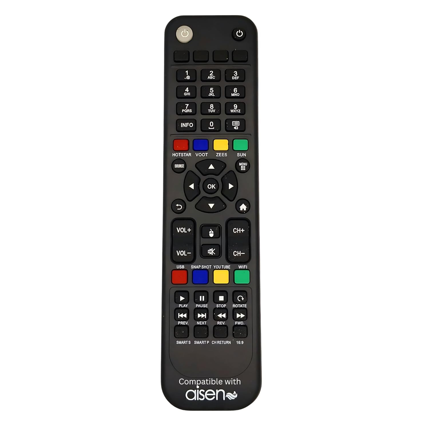 Remote Control Compatible with Aisen TV Remote Control (Black) – Compatible with Aisen Smart LCD/LED TVs – Requires 2 AAA Batteries – Match with Old Remote Before Ordering-picture-24