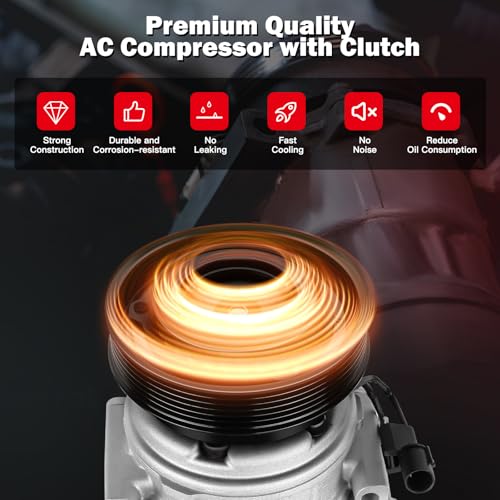 Image of CCIYU AC Compressor w /Clutch for Kia for Sportage 2.7L 2005-2008