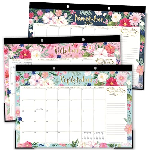 Image of Hadley Designs Large Teacher Desk Calendar 2026-2027 - Desktop Calendar 2026, 18-Month Academic Desk Calendars for School, Home & Office, Cute Classroom Must Haves, Back to School Teacher Gifts