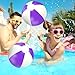 Whaline 3Pcs Inflatable Beach Ball Light Purple and White 16 Inch Round Pool PVC Balls Game Toys for Summer Hawaiian Tropical Beach Party