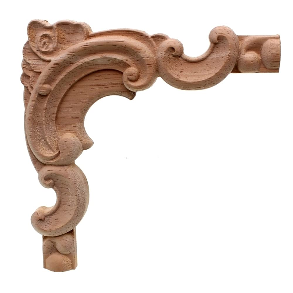 VENEKA 30 Pcs Floral En Bois Sculpté Decal Angle Applique Décorer Cadre En Bois Figurine Cabinet