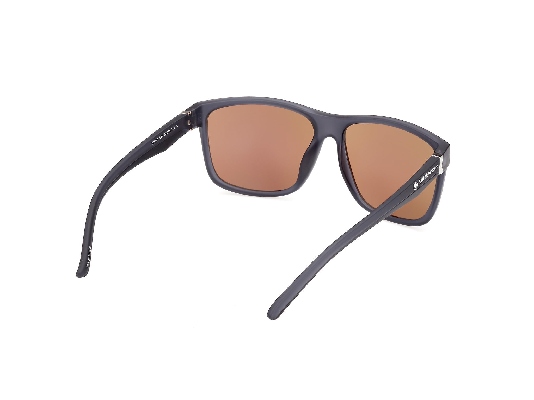 BMW M Motorsport BS0042 Gafas De Sol Hombre, Gafas De Sol Ligeras, Forma Lente Navigator, Lentes Humo Polarizado, Negro Opaco