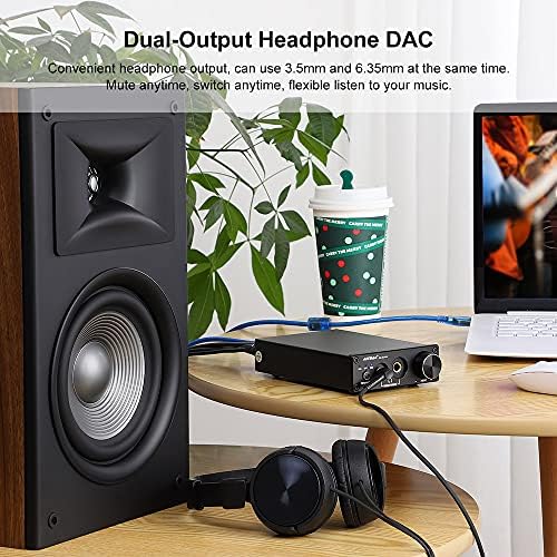 AIYIMA DACA5 Pro Mini Headphone Amplifier TPA6120 HIFI USB DAC Decoder Audio 24BIT 192KHz LM49720 ESS9018K2M Mini Stereo Decoder with DC12V