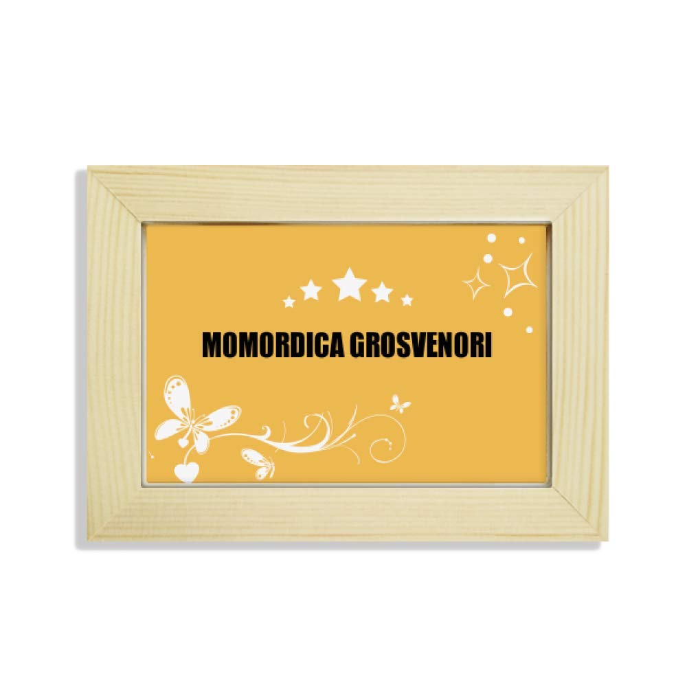 Frutas Momordica cuadro decorativo floral marco madera para escritorio