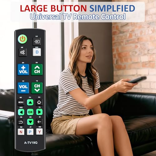 Image of Universal Big Button TV Remote Replacement, Compatible with All Samsung /VIZIO /LG /Sony /Philips Smart TVs and More
