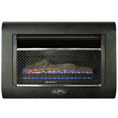 Duluth Forge Ventless Linear Wall Gas Fireplace - 26,000 BTU, T-STAT, Model DF300L