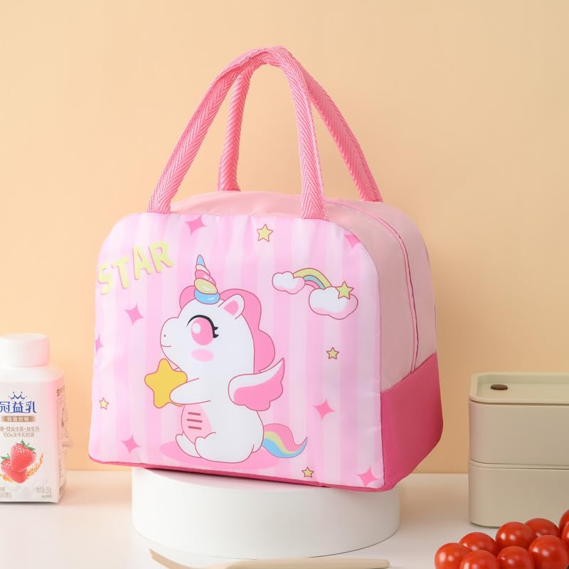 Unicorn Lunch Box, Leakproof Bento Box Set with Lunch Bag Utensils Lunchs Container Lunchbox Portability Snack Boxes Lunch Boxs with Compartments for School, Picnic, Travelling