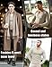 Lehmanlin Mens Slim Fit V Neck Long Sleeve Muscle T-Shirt Stretch Ribbing Undershirts Pullover Top Thermal Underwear (Khaki/M)