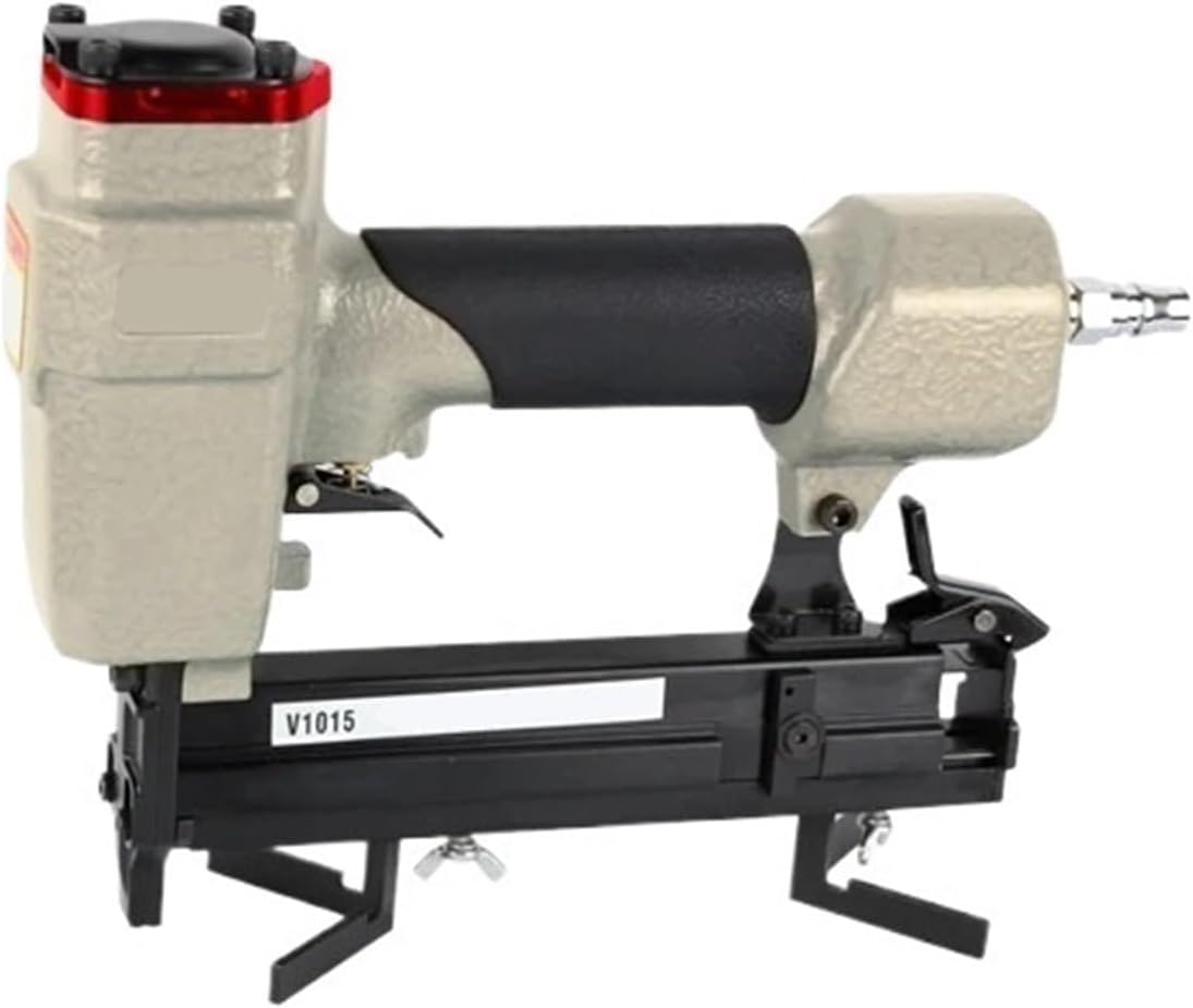 Pneumatic Stapler ，Powered Upholstery Stapler 1pcs V1015 Image Framework Fixing Tool Pneumatic Nailer Gun Fixed Device