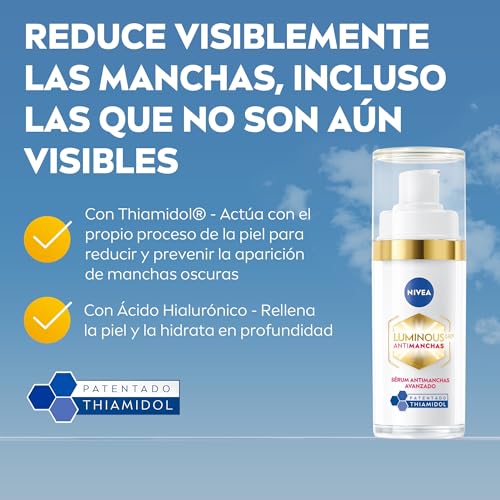 NIVEA Cellular Luminous630 - Sérum Antimanchas Tratamiento Avanzado - Sérum Facial con Ácido Hialurónico y Thiamidol Despigmentante - Tono Uniforme de la Piel - Hidratación - Todo Tipo de Piel - 30 ml - Image 3