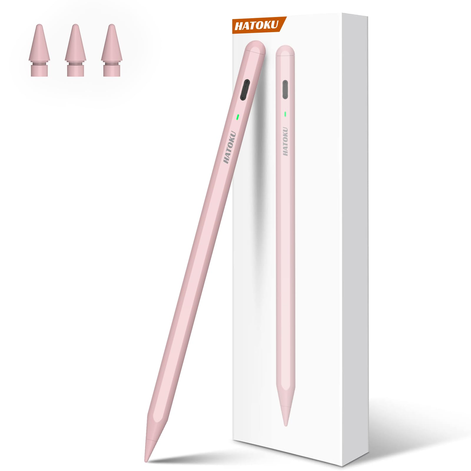 Stylus Pen for iPad 2018-2025: 15 Mins Fast Charging Pencil 1 Generation with Tilt Sensitivity Palm Rejection - Work for iPad Air 3 4 5 M2 M3- Pro 11" 12.9" M4 - Mini 5 6 - iPad 6 7 8 9 10 11 (Pink)