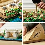 LEGO Architecture Ensemble de la Grande Pyramide de Gizeh 21058, Kit de Modèle de Décoration d'Intérieur, Activité DIY Créative, Collection de Monuments Célèbres