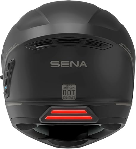 Miniatura 8 de Sena Stryker Casco inteligente de cara completa con malla integrada y comunicaciones Bluetooth, luz trasera LED y sonido, por Harman Kardon, DOT