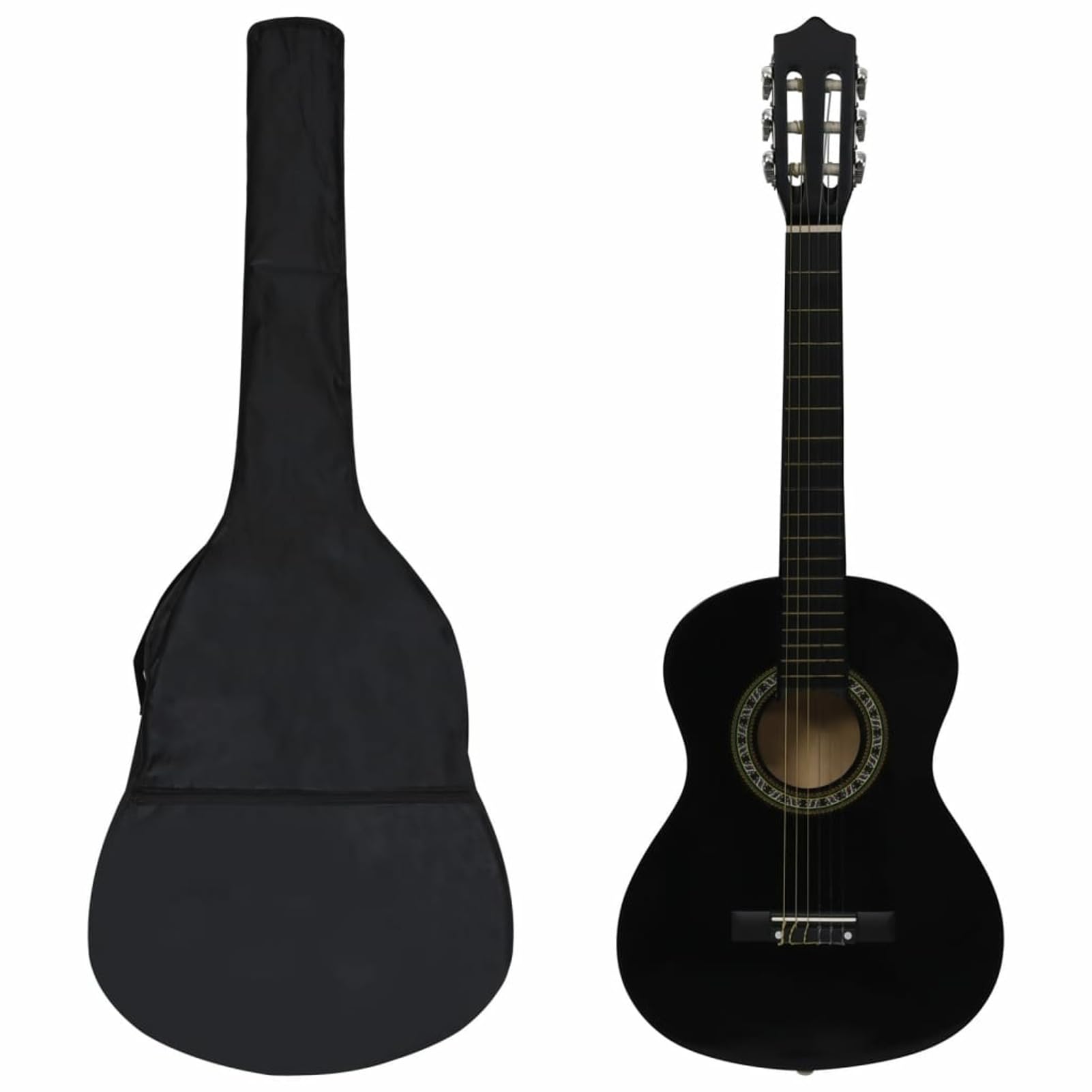 LAPOOH Set Chitarra Classica per Principianti 8 pz Nera 1/2 34",Arte e Svago,Hobby e Arti Creative,Strumenti Musicali,Strumenti a Corda,Chitarre-70127