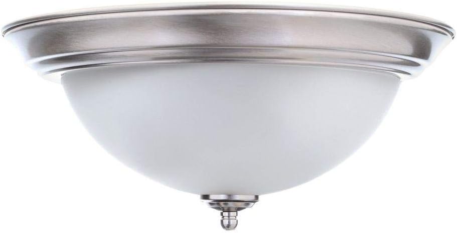 Commercial Electric Brushed Nickel 1-light Flush Mount (Set of 2)