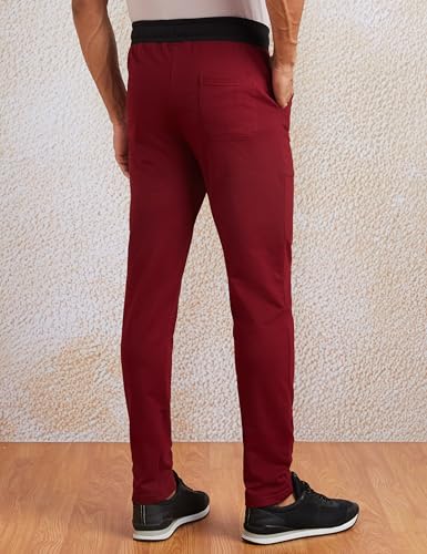 Image of Amazon Brand - Symbol Men's Cotton Rich Strechable Knit Terry Track Pants - Regular Fit