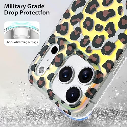 Fsoole Magnetic for iPhone 17 Pro Case for Women Men, Fluorescent Leopard by Fsoole - Used condition - Image 5