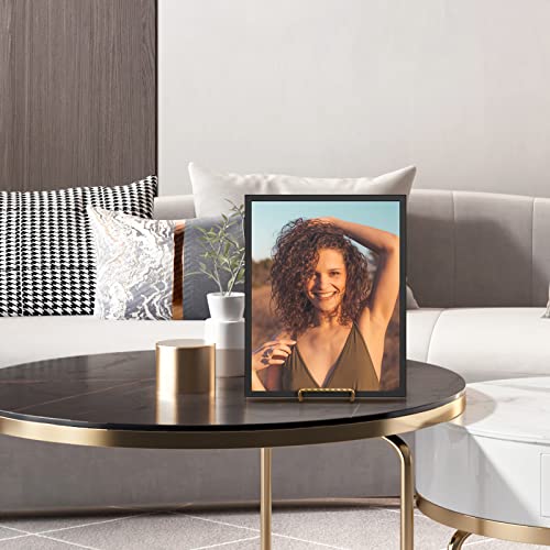 Teamkio 2Pcs 4 Inch Antique Gold Plate Stand Display, Metal Plate Holder Display Stand, Picture Frame Holder Stand, Easel Display Stand, Book Display Stand #TOP6